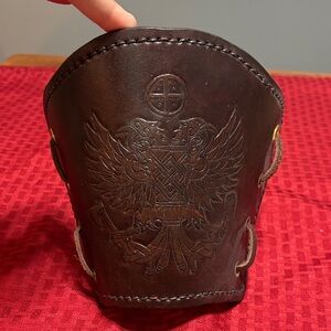 Hand made leather arm bracer
